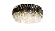 Padma Round Flush-Mount Crystal Chandelier