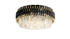 Padma Round Flush-Mount Crystal Chandelier