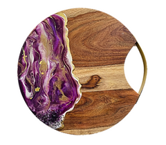 round resin marble cutting board