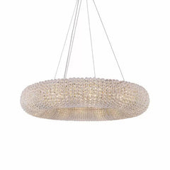 round clear crystal art deco modern circular  chandelier