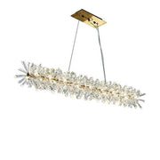 long chandelier with spike crystals 