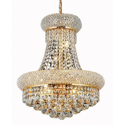 traditional crystal french empire chandelier in gold