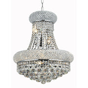 traditional crystal french empire chandelier in silver