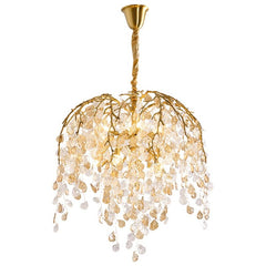art deco gold chandelier clear glass branch