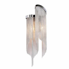 modern wall sconce chain silver