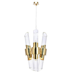 gold and glass chandelier