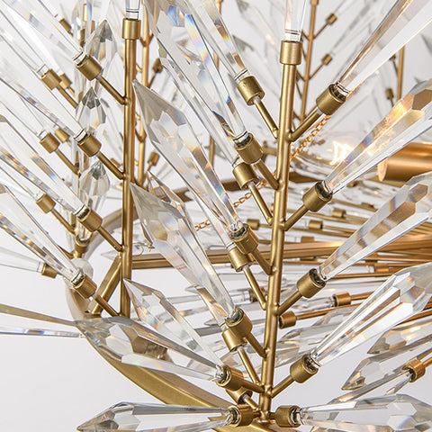 gold crystal palm chandelier
