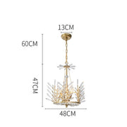 gold palm chandelier 48 cm wide 47 cm high