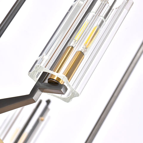 Modern Glass Design with E14-LED Bulbs.
