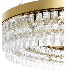 Features Stainless Steel and a Gold Finish, along with Lovely Clear Crystals.