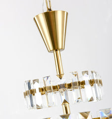 precision cut crystal and gold lamp body