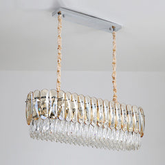 oval champagne crystal chandelier 