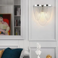 Chrome Plated Wall Sconce with LED Lights.