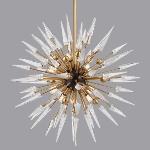 sputnik gold spike chandelier