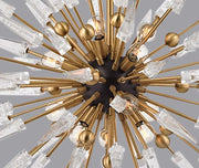 sputnik gold spike chandelier