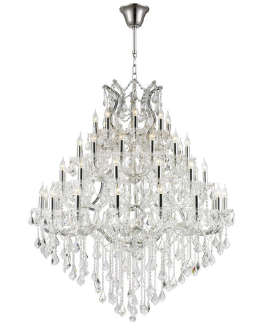 Beautiful Clear Crystal Chandelier with Chrome Finish