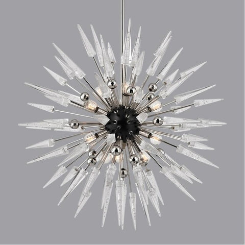 sputnik gray spike chandelier