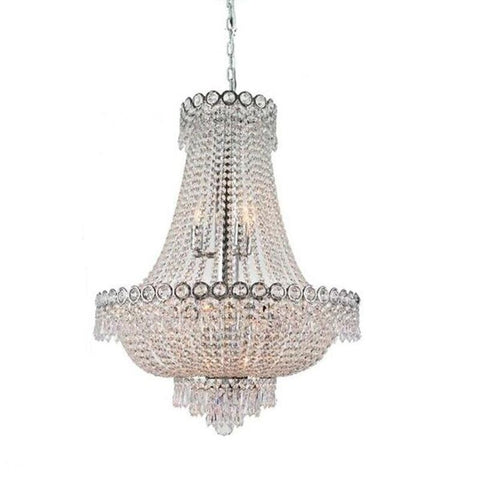 chrome traditional chandelier with crystal beads classic