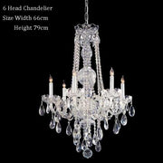 classic crystal chandelier 6 head