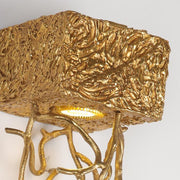 crystal and gold branch wall sconce