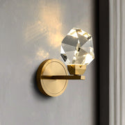 crystal and copper wall sconce 1 light