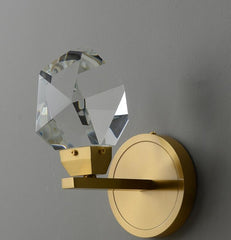 crystal and copper wall sconce 1 light off