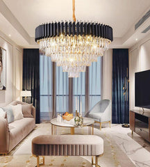 This Roud Chandelier Fits Nicely In Living Rooms and Hotel Rooms.