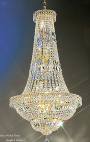Beautiful Crystals. Available in Gold or Chrome Lamp Body
