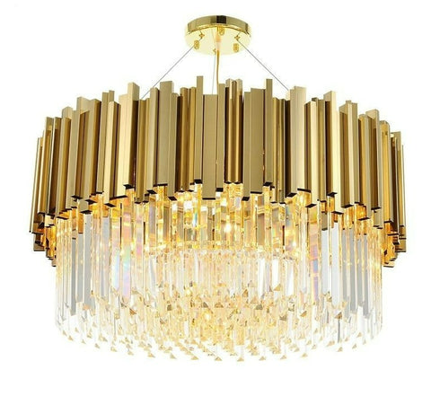 Gorgeous Round Chandelier with Gold Finish