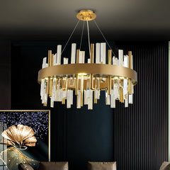 Bazyli Round Crystal Chandelier