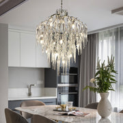 branch crystal icicle chandelier kitchen