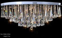 illuminated water drop crystal ceiling light surface-mount
