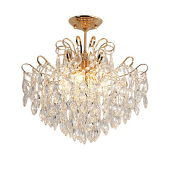 gold crystal modern round chandelier