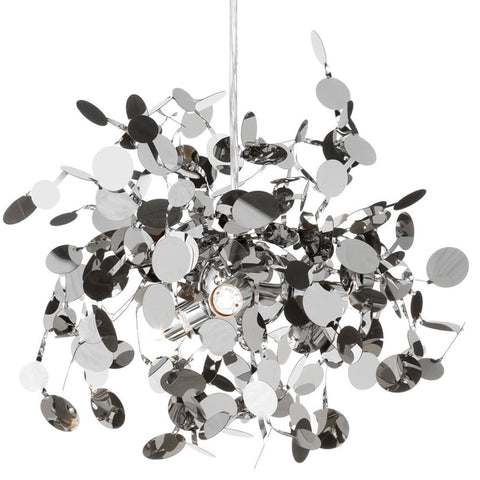  stainless steel chrome leaf LED chandelier