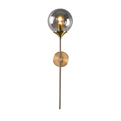 long wall sconce with glass globe