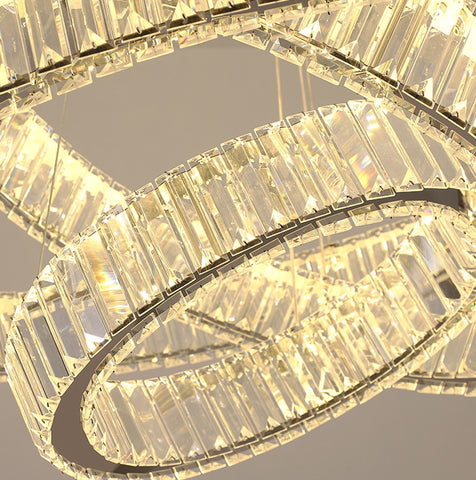 chandelier crystal rings illuminated