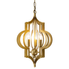 gold mid century modern Arabian style pendant 