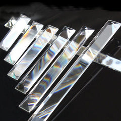 close up of precision cut crystal prisms