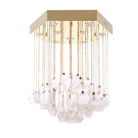 Beautiful Modern Chandelier with Gold Finish.